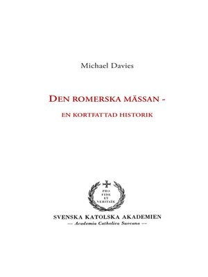 cover image of Den romerska mässan